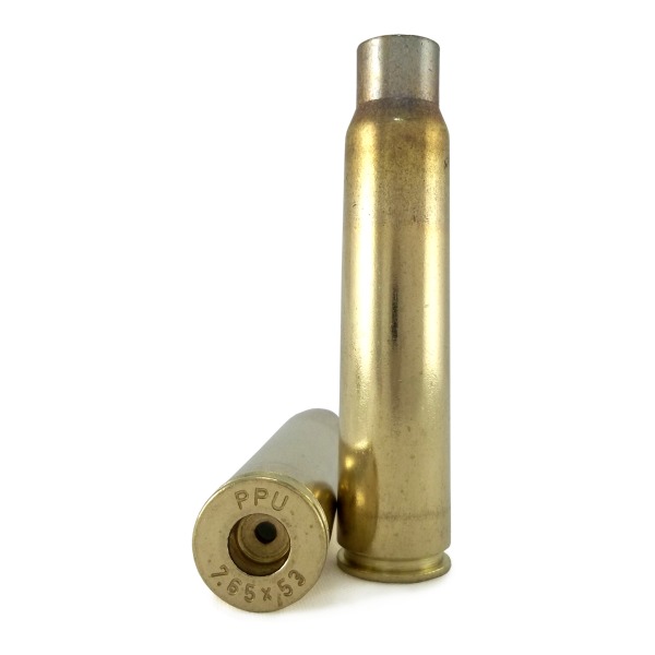 PRVI Partizan - Brass - 7.65x53 Argentine Unprimed 100/Bag