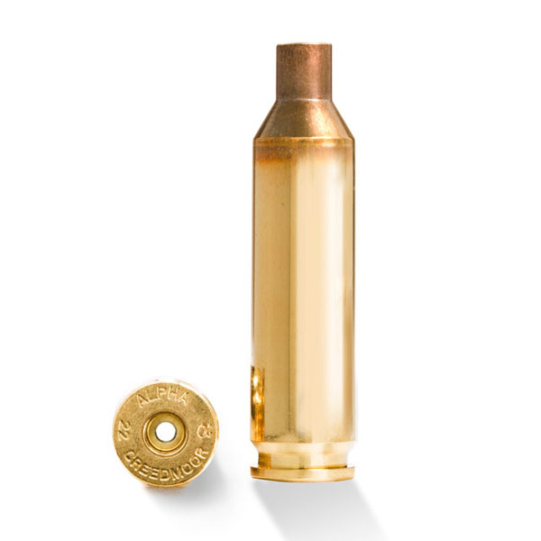 Alpha Brass - Brass - 22 Creedmoor LRP - 100/Box