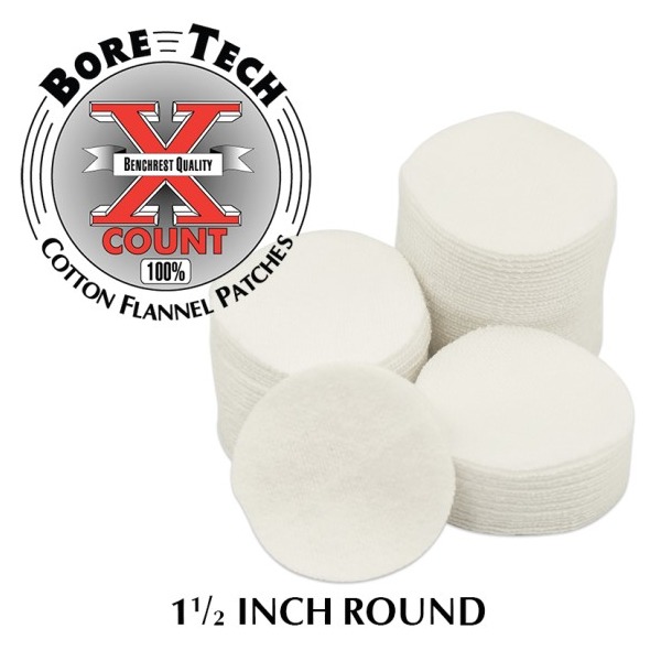 Bore Tech - Cotton Patches 1-1/2" Round 1000/Bag