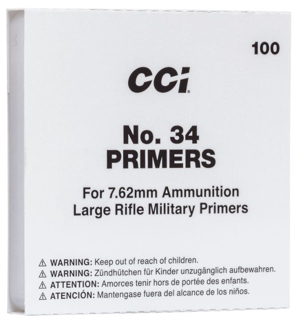 CCI - Primer - M34 - 7.62mm NATO-Spec 100/Box