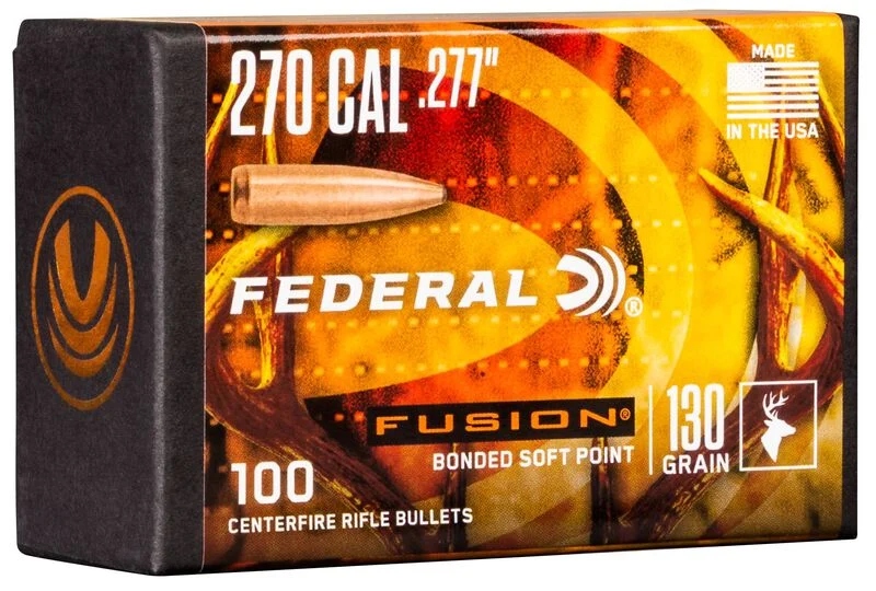 Federal - Bullet - 270 Cal. (.27) 130 gr. Fusion BoaTail 100/Box