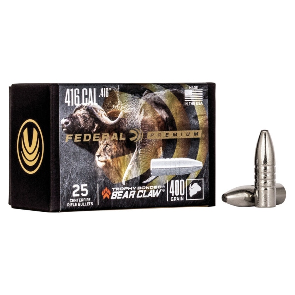 Federal - Bullet - 416 Cal. (..416) 400 gr. Trophy Bonded Bear Claw 25/Box
