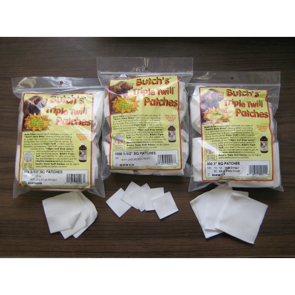 Butch's - Cleaning Patch - Twill Patch 270c- 35c 1.75" Square 750/Bag