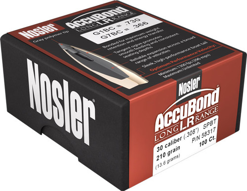 Nosler - Bullet - 7mm (.284) 168 gr. SP Accubond-LR 100/Box