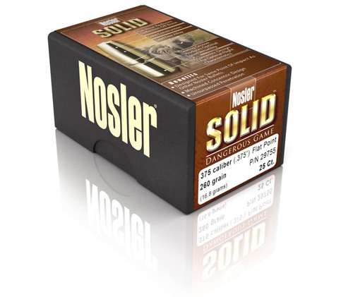 Nosler - Bullet - 375 (.375) 260 gr. Dangerous Game Solid 25/Box