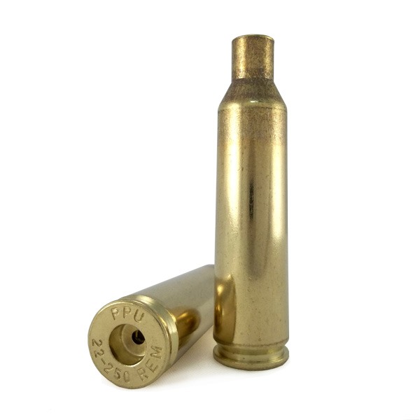 PRVI Partizan - Brass - 22-250 Remington Unprimed 50/Bag