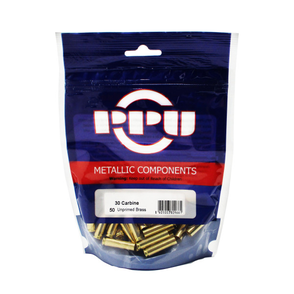 PRVI Partizan - Brass - 30 M1 Carbine Unprimed 50/Bag